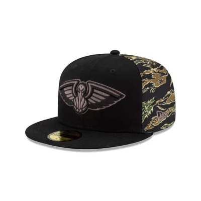 New Orleans Pelicans Gorra | New Era NBA Camo Panel 59fifty Fitted Cap Mexico - Negros